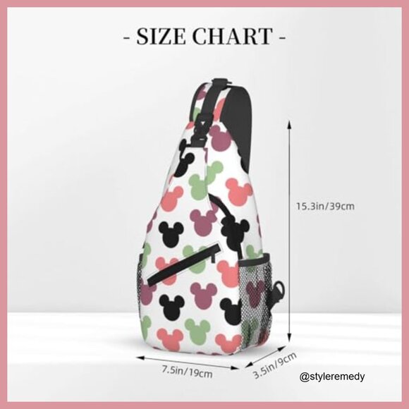 Polyester Crossbody Backpack with Cartoon Print for Gym Travel Casual main image 5